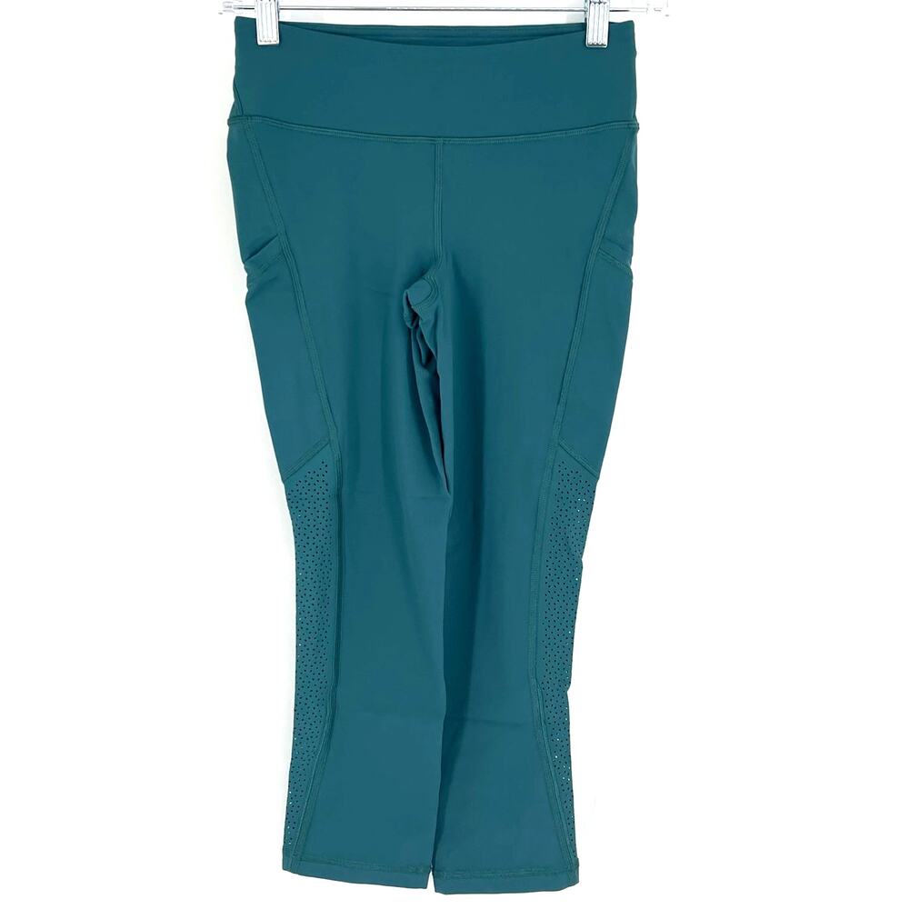 Lululemon Ready To Race Crop 21"‎ Leggings Deep Cove Blue Size 2
